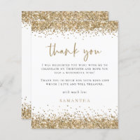 Budget Gold Glitzer 30. Geburtstag Vielen Dank