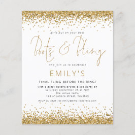 BUDGET Gold Glitzer Bachelorette