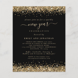 Budget Gold Glitzer Black Silvester Party