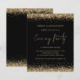 BUDGET Gold Glitzer Black Wedding Abend laden