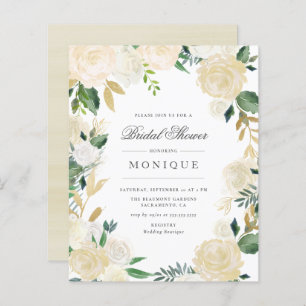 Budget Gold Glitzer & Elfenbeinflora Brautparty