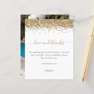 Budget Gold Glitzer Foto Brautparty Dank