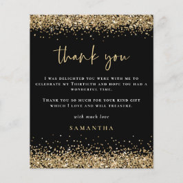 Budget Gold Glitzer Foto Dreißig Black Thankyou