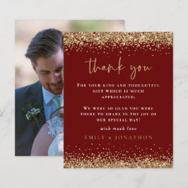 Budget Gold Glitzer Foto Hochzeit Burgundy Dank