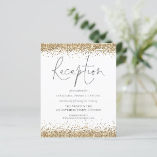 Budget Gold Glitzer Hochzeitsempfang Encl