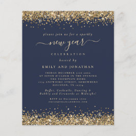 Budget Gold Glitzer Navy Blue Silvester Party