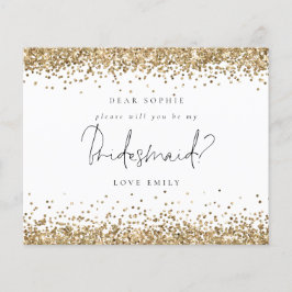 Budget Gold Glitzer Script Bridesmaid Anforderung