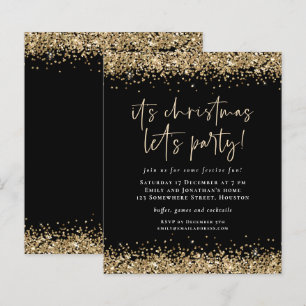 Budget Gold Glitzer Weihnachten Lasse Party Black