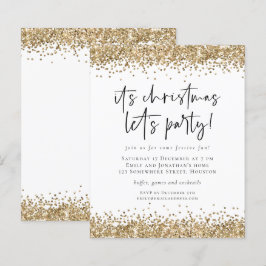 Budget Gold Glitzer Weihnachten Lasse Party Einlad