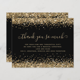 Budget Gold Glitzer Weihnachten Schwarz Vielen Dan