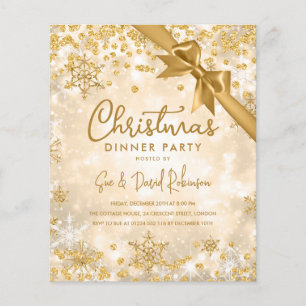 Budget Gold Glitzern Ribbon Xmas Winterurlaub