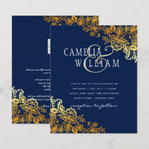 BUDGET Gold Lace Classic Ampersand Wedding