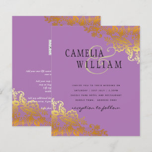 BUDGET Gold Lace Classic Ampersand Wedding