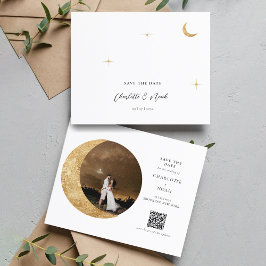 BUDGET Gold Moon Stars Foto QR Code Hochzeit