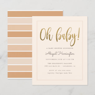 Budget Gold Peach Gender Neutral Oh Baby Dusche