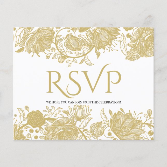 BUDGET/GOLD RSVP Card-Flyer. Flyer (Vorne)