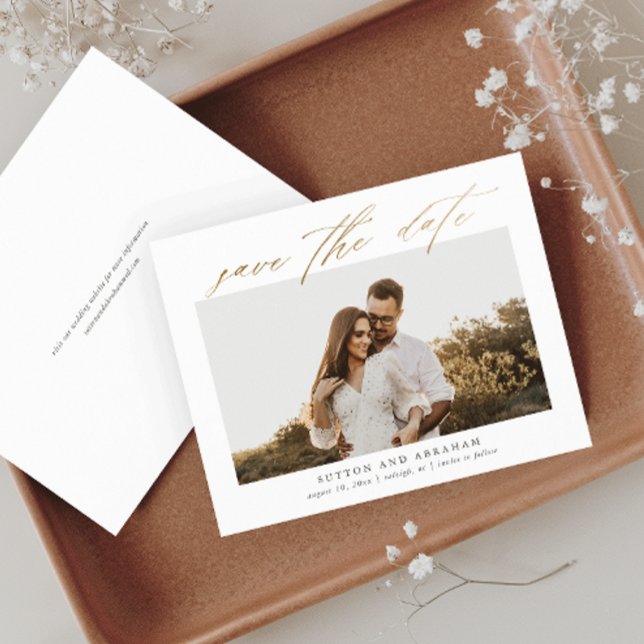 Budget Gold Script-Foto Save the Date (Von Creator hochgeladen)