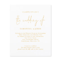 Budget Gold Script QR Code Einladung Hochzeitsfeie