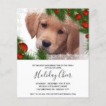 Budget Golden Retriever Dog Weihnachtseinladung