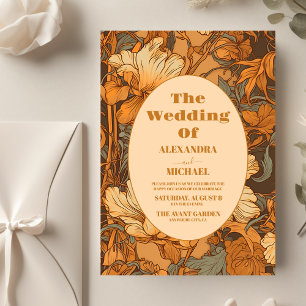 Budget Goldene Art Nouveau Hochzeit Flyer