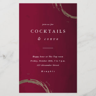 Budget Goldene Ringe Cocktailparty-Einladung