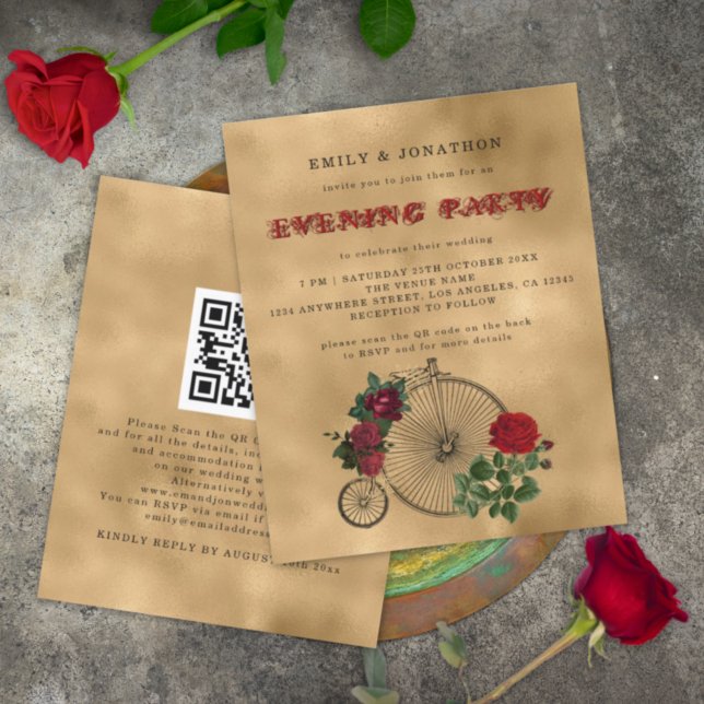 BUDGET Gothic Bicycle QR Wedding Abend laden ein (Von Creator hochgeladen)