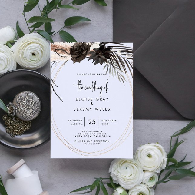 BUDGET Gothic Boho Hochzeit Einladung Flyer (Von Creator hochgeladen)