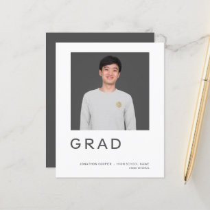Budget Grad Foto Einfache Abschluss Ankündigung