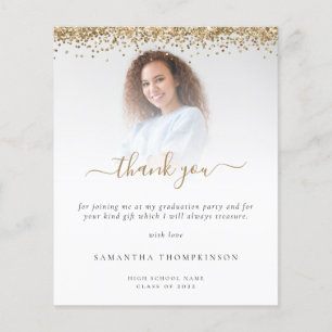 Budget Grad Foto Gold Glitzer Vielen Dank