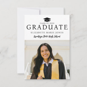 Budget GRADUATE Grad Cap Foto Abschluss Card Mitteilungskarte