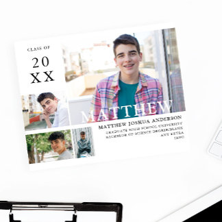 Budget Graduate Modern Stylish 4 Foto Ankündigung  Flyer