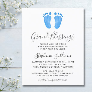 Budget Grand Blessings Boy Baby Shower Einladung
