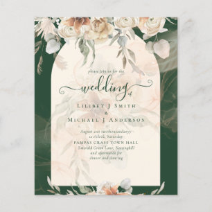 BUDGET Green BOHO Terracotta Florenz Hochzeit Flyer