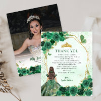 Budget Green Floral Quinceañera Foto Vielen Dank