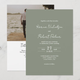 Budget Green Foto QR Code UAWG Wedding Einladung
