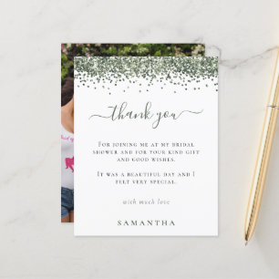 Budget Green Glitzer Foto Brautparty Vielen Dank