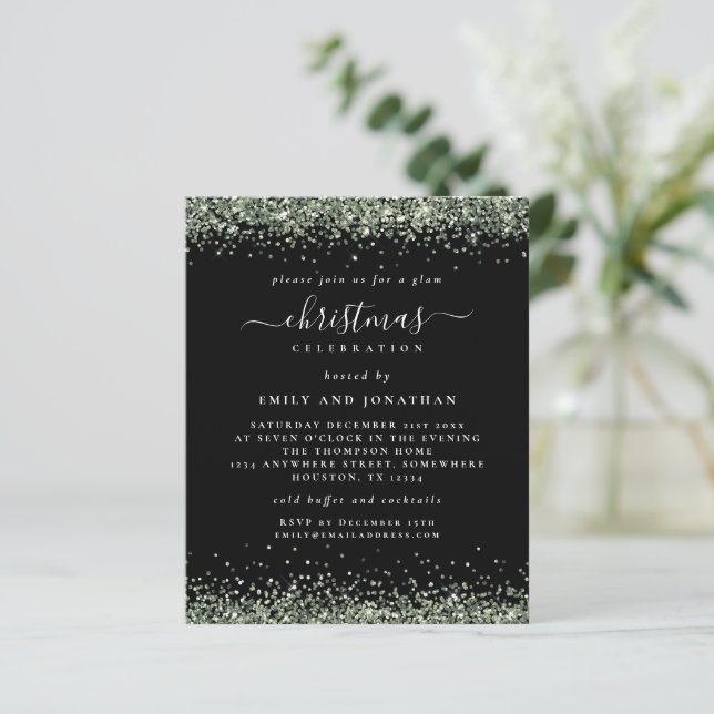 Budget Green Glitzer Weihnachts-Party Black (Stehend Vorderseite)