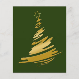 Budget Green Gold Weihnachtsbaum Weihnachtskarte