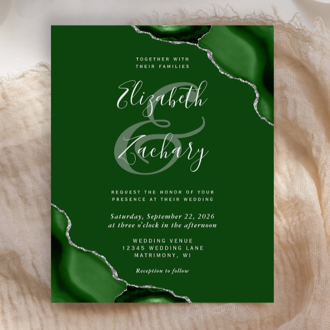 Budget Green Silver Agate Corners Wedding (Von Creator hochgeladen)