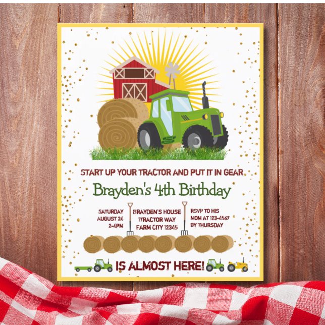 Budget Green Tractor Trucks Themed Birthday Party (Budget Green Tractor Trucks Themed Birthday Party)