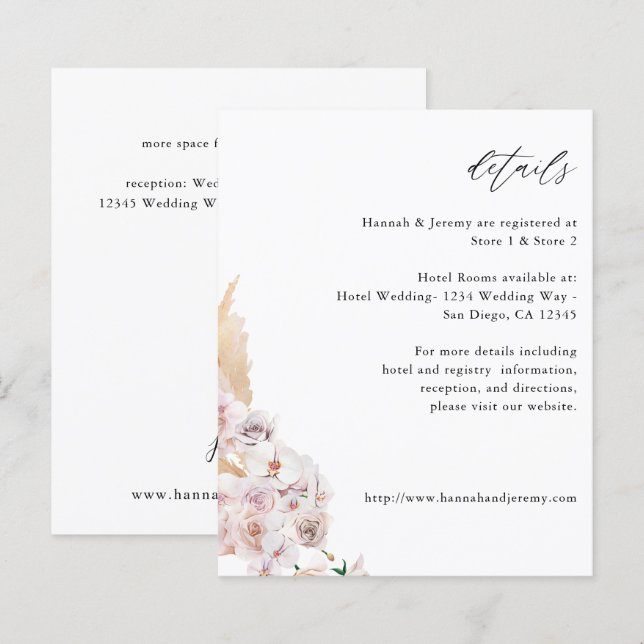 Budget Greenery Boho Tropical Floral Details (Vorne/Hinten)