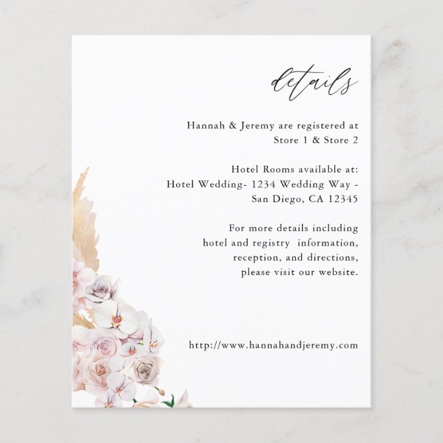 Budget Greenery Boho Tropical Floral Details Flyer (Vorne)