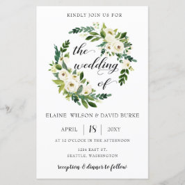 Budget Greenery Botanische Hochzeitseinladung