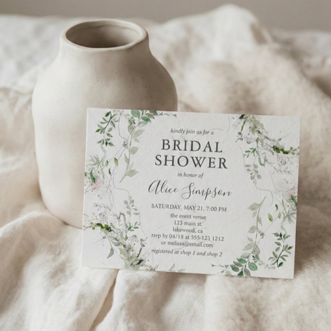 Budget Greenery Calligraphy Brautparty (Von Creator hochgeladen)