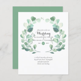 Budget Greenery Eucalyptus Wedding Einladungen