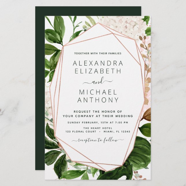 Budget Greenery Foliage Elegant Wedding (Vorne/Hinten)