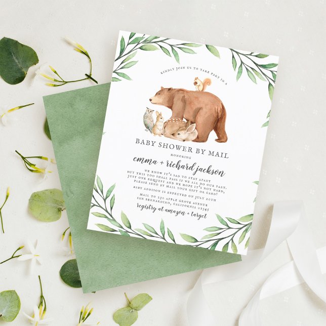 Budget Greenery Forest Animals Baby Shower By Mail (Von Creator hochgeladen)