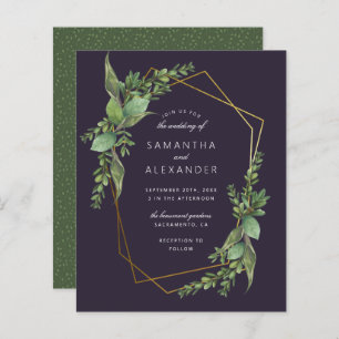 Budget Greenery Lila & Goldene Hochzeit