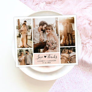 Budget Grid Foto Collage Wedding Vielen Dank Flyer