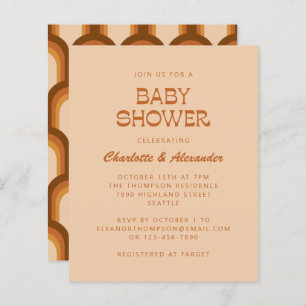 Budget Groovy 70er Brown Retro Couples Kinderdusch